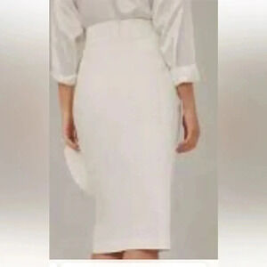 Lauren Ralph Lauren Ivory  high waisted Midi skirt Sz 6